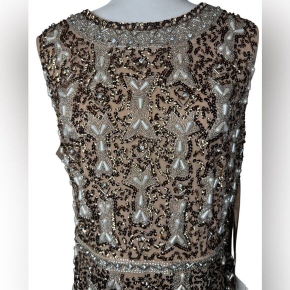 NWT Mac Duggal Vintage style Copper midi dress 93764 Size 14 - Picture 7 of 15